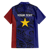 Personalised PNG Milne Bay Province Family Matching Short Sleeve Bodycon Dress and Hawaiian Shirt Bird of Paradise Tattoo Flag Motif LT9 - Polynesian Pride