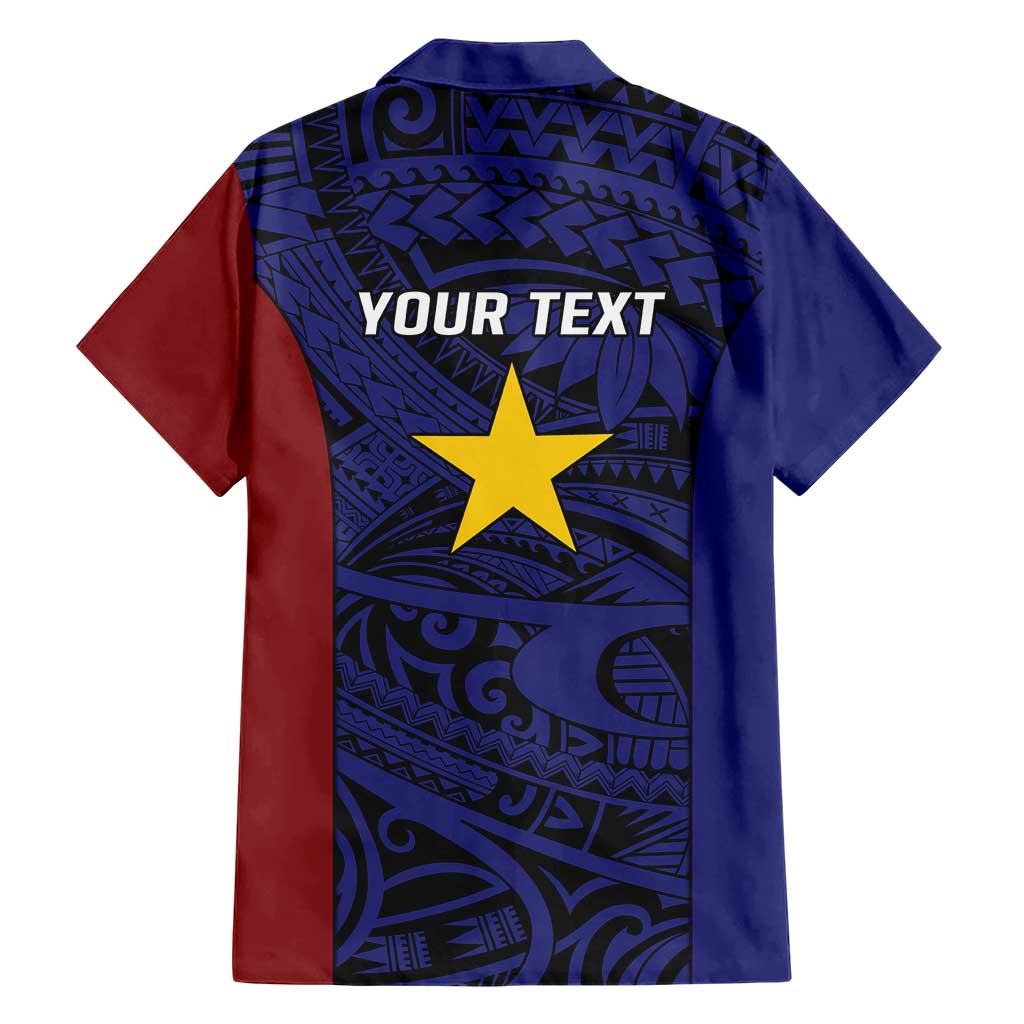 Personalised PNG Milne Bay Province Hawaiian Shirt Bird of Paradise Tattoo Flag Motif LT9 - Polynesian Pride