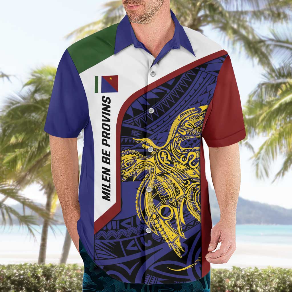 Personalised PNG Milne Bay Province Hawaiian Shirt Bird of Paradise Tattoo Flag Motif LT9 - Polynesian Pride