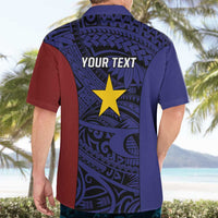 Personalised PNG Milne Bay Province Hawaiian Shirt Bird of Paradise Tattoo Flag Motif LT9 - Polynesian Pride
