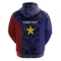 Personalised PNG Milne Bay Province Hoodie Bird of Paradise Tattoo Flag Motif LT9 - Polynesian Pride
