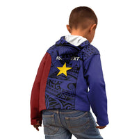 Personalised PNG Milne Bay Province Kid Hoodie Bird of Paradise Tattoo Flag Motif LT9 - Polynesian Pride
