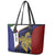 Personalised PNG Milne Bay Province Leather Tote Bag Bird of Paradise Tattoo Flag Motif - Polynesian Pride