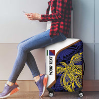 Personalised PNG Milne Bay Province Luggage Cover Bird of Paradise Tattoo Flag Motif LT9 - Polynesian Pride