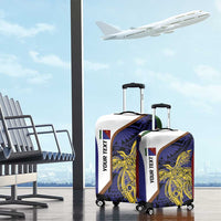 Personalised PNG Milne Bay Province Luggage Cover Bird of Paradise Tattoo Flag Motif LT9 - Polynesian Pride