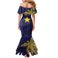 Personalised PNG Milne Bay Province Mermaid Dress Bird of Paradise Tattoo Flag Motif LT9 - Polynesian Pride