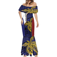 Personalised PNG Milne Bay Province Mermaid Dress Bird of Paradise Tattoo Flag Motif LT9 - Polynesian Pride