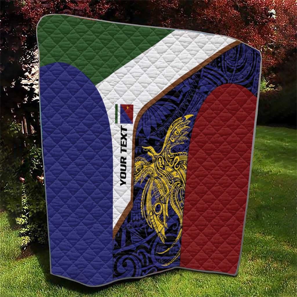 Personalised PNG Milne Bay Province Quilt Bird of Paradise Tattoo Flag Motif LT9 - Polynesian Pride