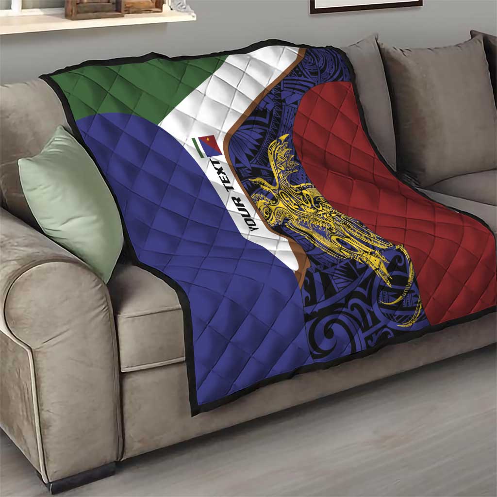 Personalised PNG Milne Bay Province Quilt Bird of Paradise Tattoo Flag Motif LT9 - Polynesian Pride