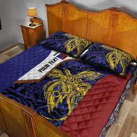 Personalised PNG Milne Bay Province Quilt Bed Set Bird of Paradise Tattoo Flag Motif LT9 - Polynesian Pride