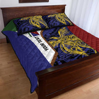 Personalised PNG Milne Bay Province Quilt Bed Set Bird of Paradise Tattoo Flag Motif LT9 - Polynesian Pride