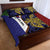 Personalised PNG Milne Bay Province Quilt Bed Set Bird of Paradise Tattoo Flag Motif - Polynesian Pride