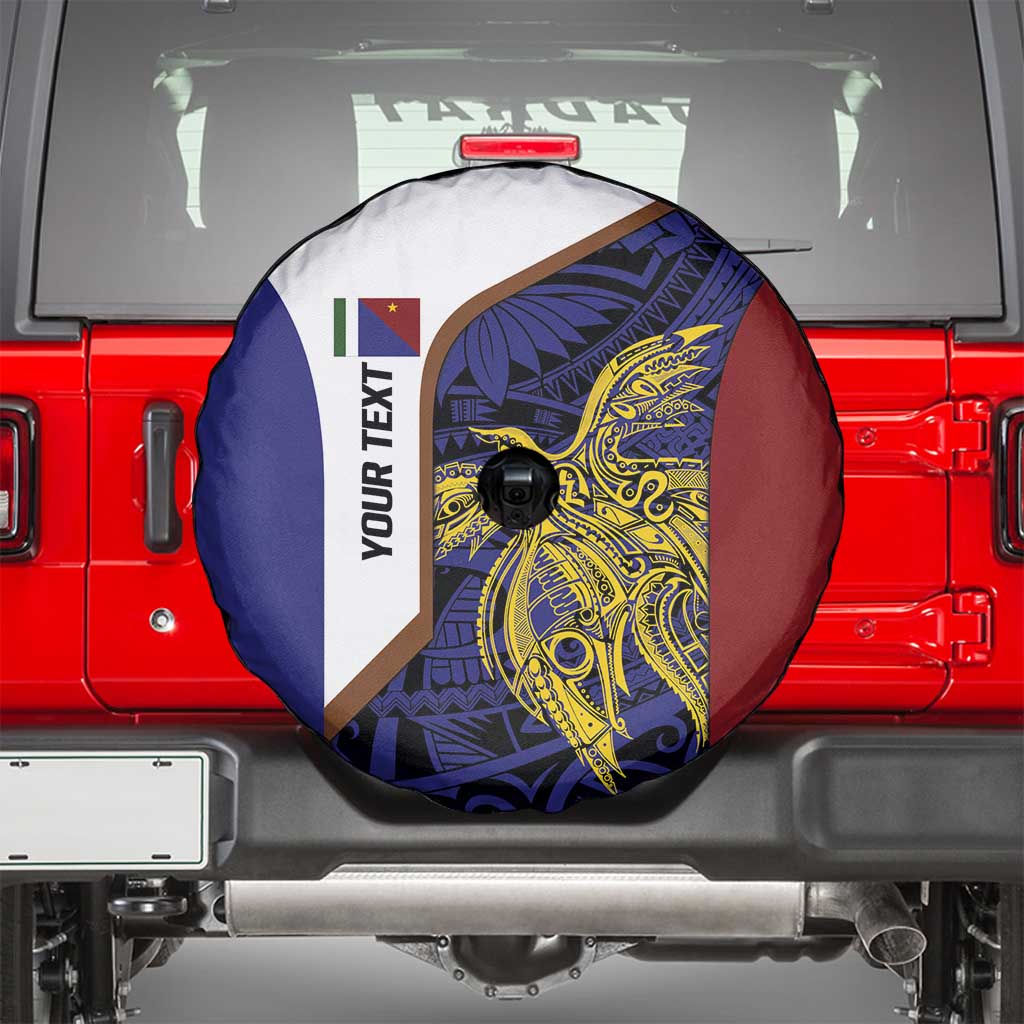 Personalised PNG Milne Bay Province Spare Tire Cover Bird of Paradise Tattoo Flag Motif LT9 - Polynesian Pride