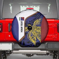 Personalised PNG Milne Bay Province Spare Tire Cover Bird of Paradise Tattoo Flag Motif LT9 - Polynesian Pride