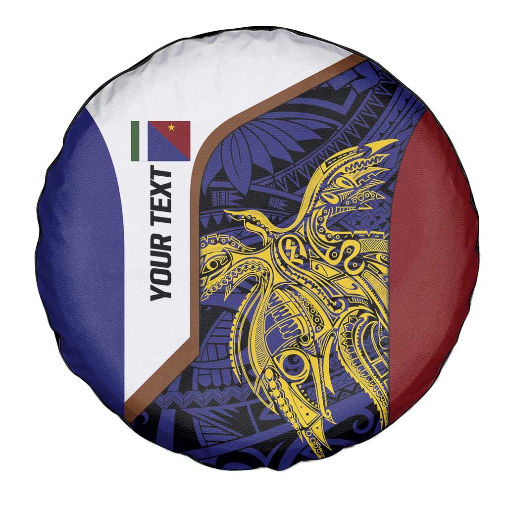 Personalised PNG Milne Bay Province Spare Tire Cover Bird of Paradise Tattoo Flag Motif LT9 - Polynesian Pride