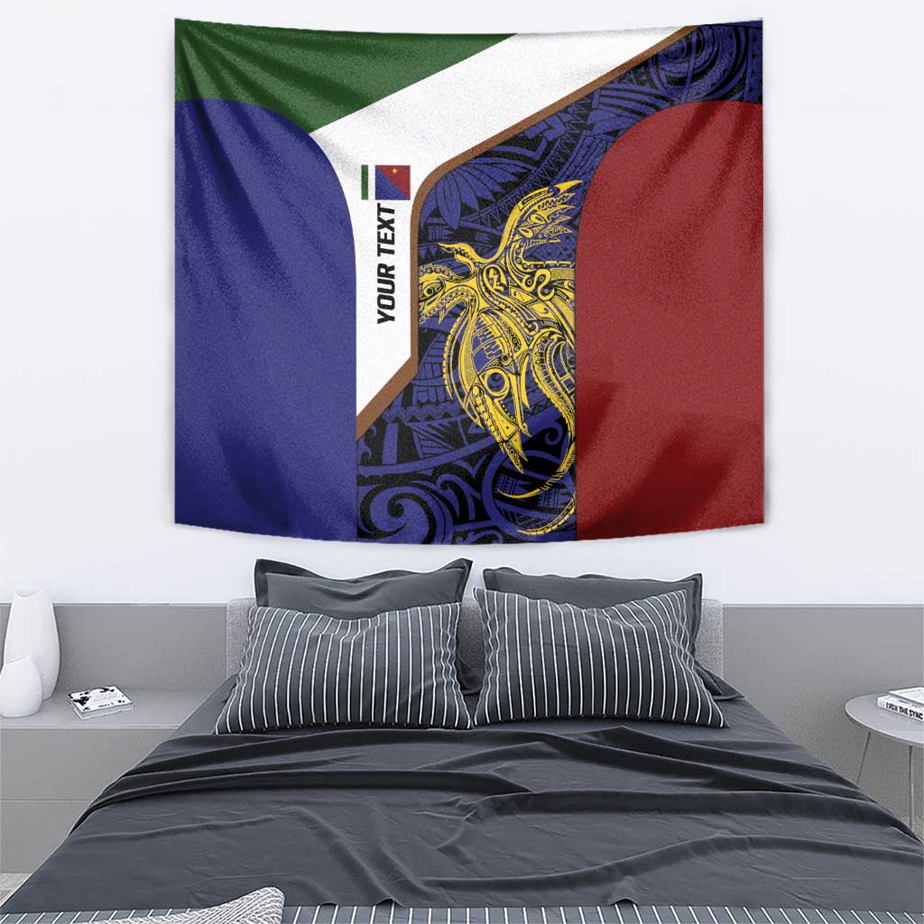 Personalised PNG Milne Bay Province Tapestry Bird of Paradise Tattoo Flag Motif LT9 - Polynesian Pride