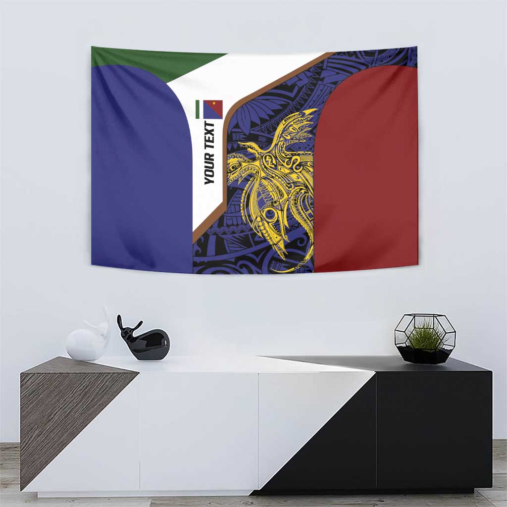 Personalised PNG Milne Bay Province Tapestry Bird of Paradise Tattoo Flag Motif LT9 - Polynesian Pride