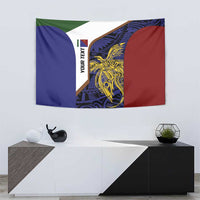 Personalised PNG Milne Bay Province Tapestry Bird of Paradise Tattoo Flag Motif LT9 - Polynesian Pride