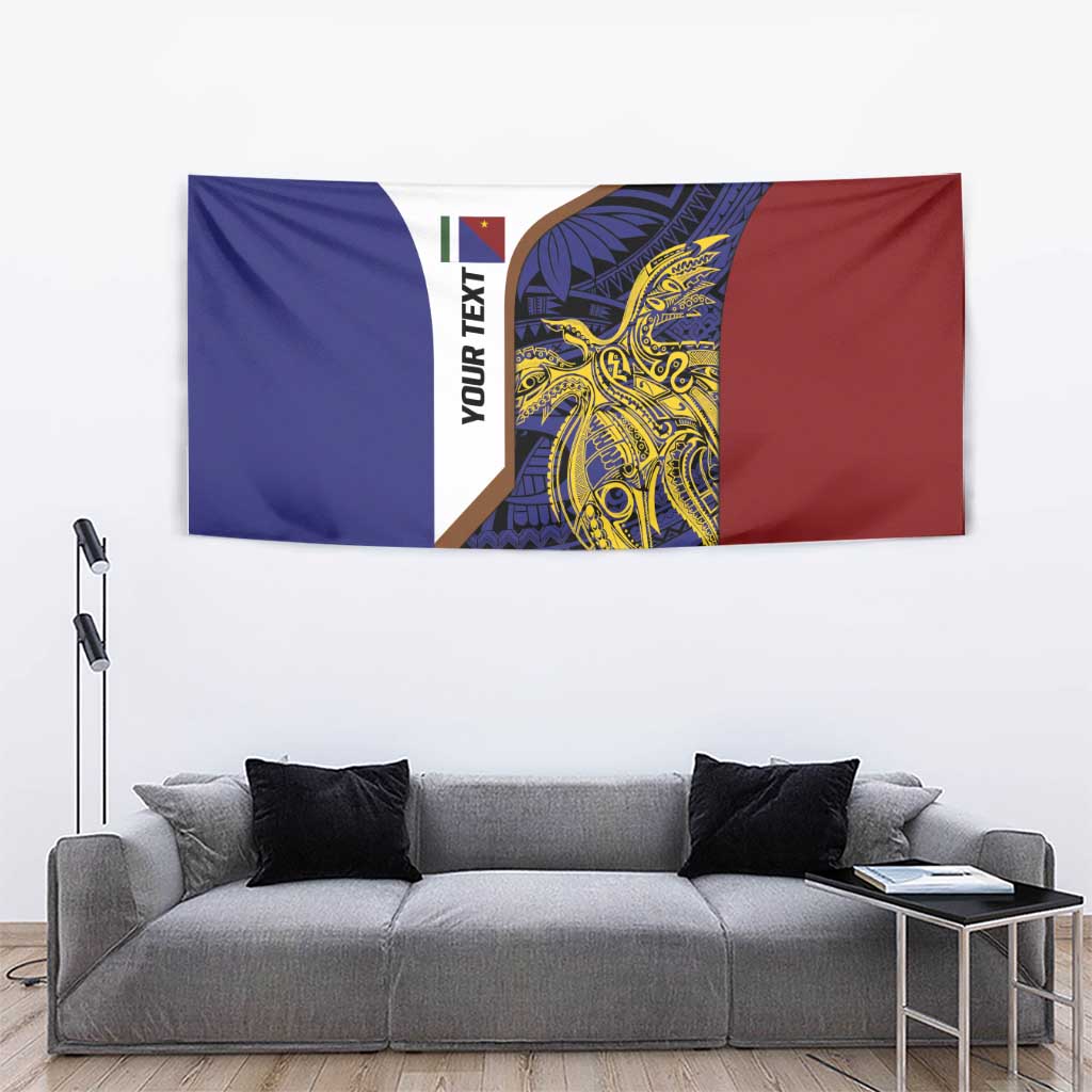 Personalised PNG Milne Bay Province Tapestry Bird of Paradise Tattoo Flag Motif LT9 - Polynesian Pride