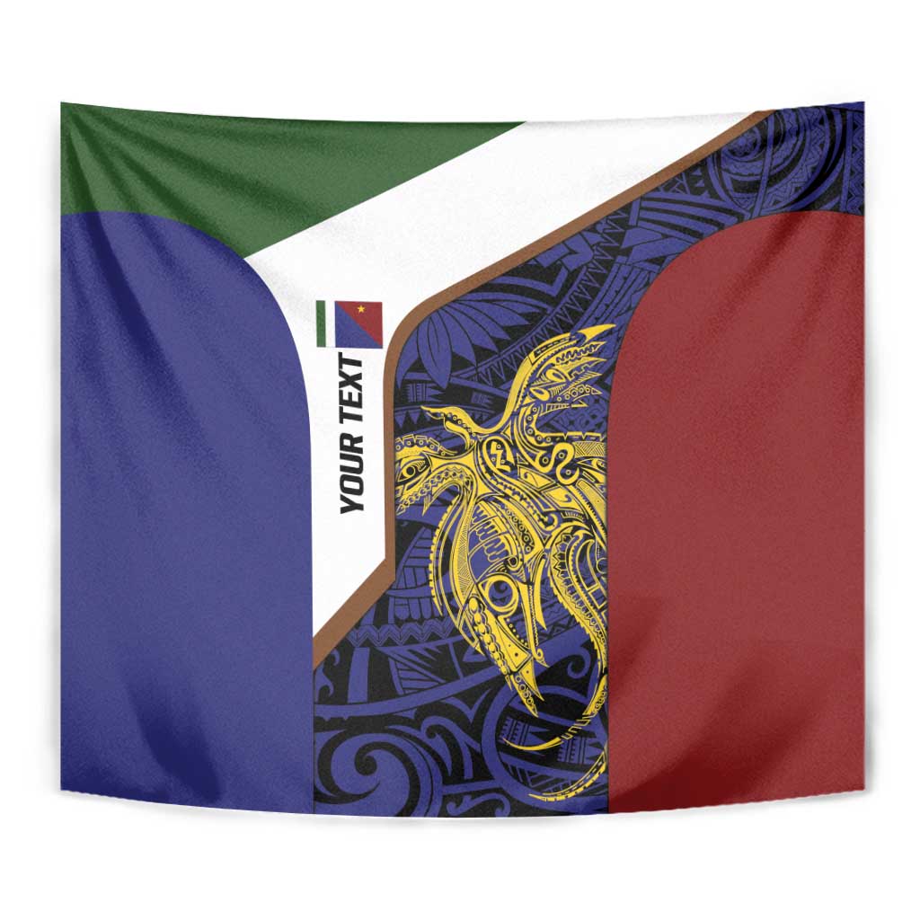 Personalised PNG Milne Bay Province Tapestry Bird of Paradise Tattoo Flag Motif LT9 - Polynesian Pride