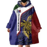 Personalised PNG Milne Bay Province Wearable Blanket Hoodie Bird of Paradise Tattoo Flag Motif LT9 - Polynesian Pride