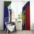 Personalised PNG Milne Bay Province Window Curtain Bird of Paradise Tattoo Flag Motif - Polynesian Pride