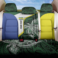 Personalised PNG Morobe Province Back Car Seat Cover Bird of Paradise Tattoo Flag Motif LT9 One Size Green - Polynesian Pride