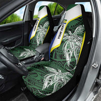 Personalised PNG Morobe Province Car Seat Cover Bird of Paradise Tattoo Flag Motif LT9 - Polynesian Pride