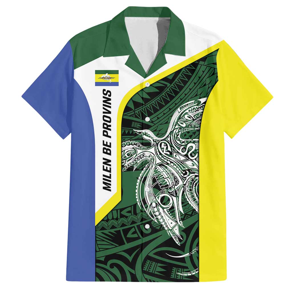 Personalised PNG Morobe Province Family Matching Puletasi and Hawaiian Shirt Bird of Paradise Tattoo Flag Motif LT9 Dad's Shirt - Short Sleeve Green - Polynesian Pride