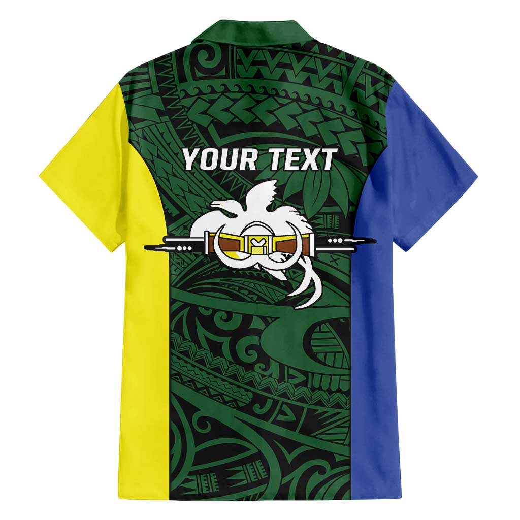 Personalised PNG Morobe Province Family Matching Puletasi and Hawaiian Shirt Bird of Paradise Tattoo Flag Motif LT9 - Polynesian Pride