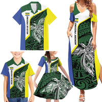 Personalised PNG Morobe Province Family Matching Summer Maxi Dress and Hawaiian Shirt Bird of Paradise Tattoo Flag Motif LT9 - Polynesian Pride