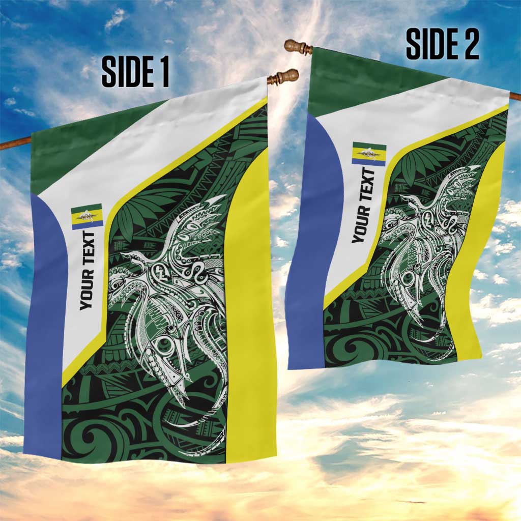 Personalised PNG Morobe Province Garden Flag Bird of Paradise Tattoo Flag Motif LT9 - Polynesian Pride