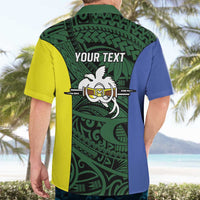 Personalised PNG Morobe Province Hawaiian Shirt Bird of Paradise Tattoo Flag Motif LT9 - Polynesian Pride