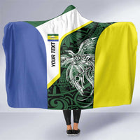Personalised PNG Morobe Province Hooded Blanket Bird of Paradise Tattoo Flag Motif LT9 One Size Green - Polynesian Pride