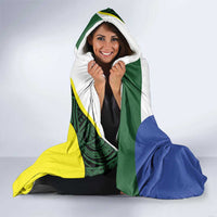 Personalised PNG Morobe Province Hooded Blanket Bird of Paradise Tattoo Flag Motif LT9 - Polynesian Pride