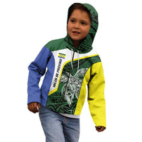 Personalised PNG Morobe Province Kid Hoodie Bird of Paradise Tattoo Flag Motif LT9 - Polynesian Pride