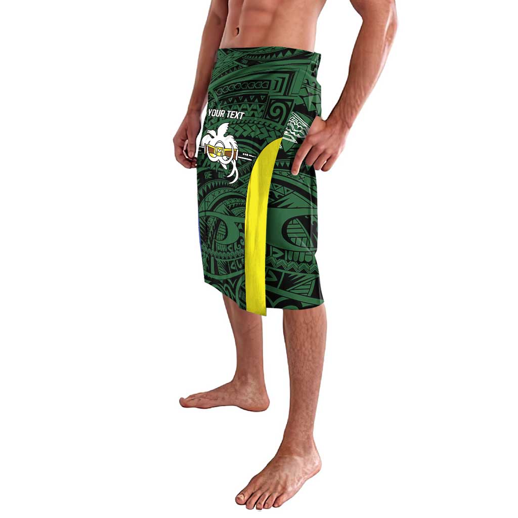 Personalised PNG Morobe Province Lavalava Bird of Paradise Tattoo Flag Motif - Polynesian Pride