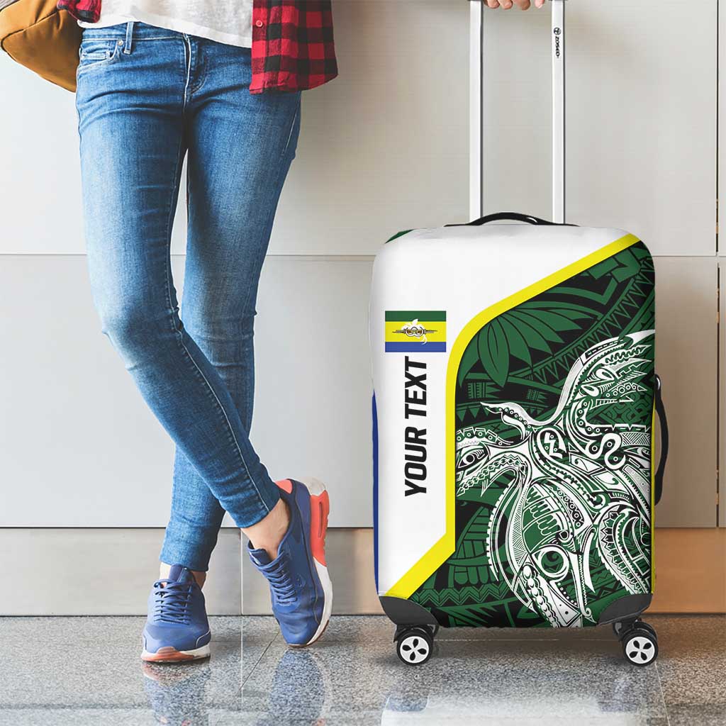 Personalised PNG Morobe Province Luggage Cover Bird of Paradise Tattoo Flag Motif LT9 - Polynesian Pride