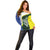 Personalised PNG Morobe Province Off Shoulder Sweater Bird of Paradise Tattoo Flag Motif - Polynesian Pride