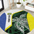 Personalised PNG Morobe Province Round Carpet Bird of Paradise Tattoo Flag Motif - Polynesian Pride