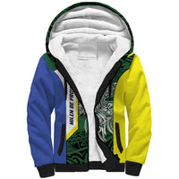 Personalised PNG Morobe Province Sherpa Hoodie Bird of Paradise Tattoo Flag Motif LT9 Unisex Green - Polynesian Pride