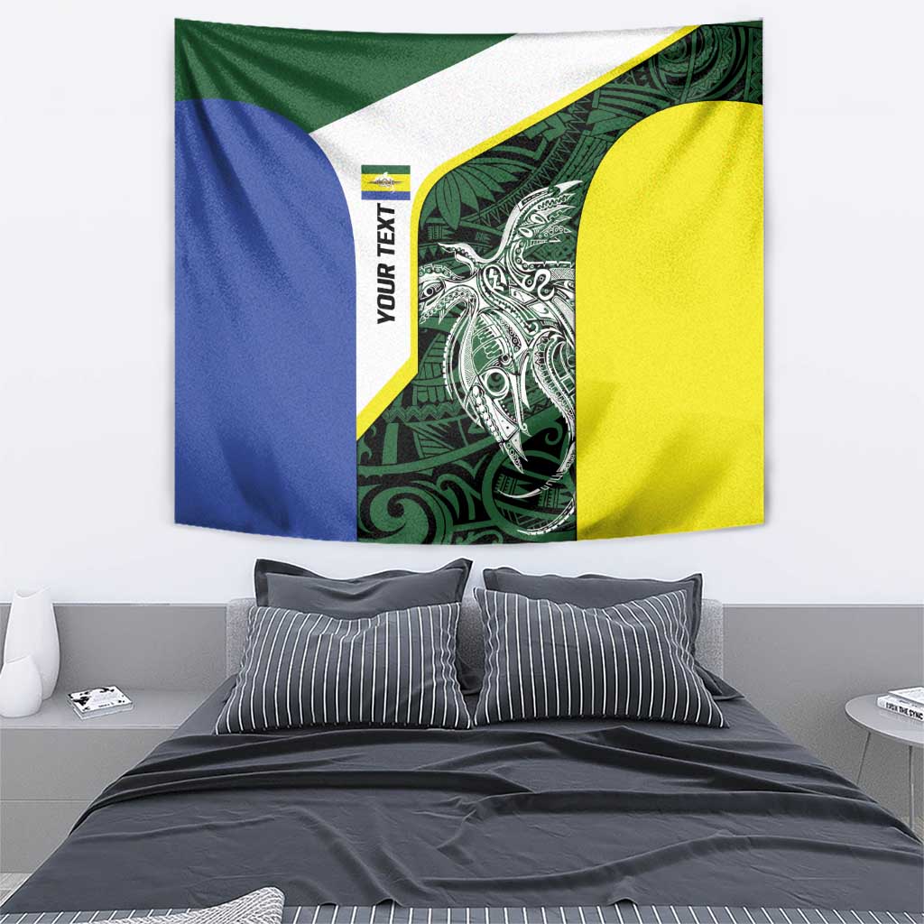 Personalised PNG Morobe Province Tapestry Bird of Paradise Tattoo Flag Motif - Polynesian Pride