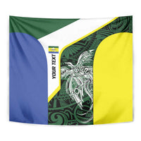 Personalised PNG Morobe Province Tapestry Bird of Paradise Tattoo Flag Motif - Polynesian Pride