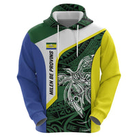 Personalised PNG Morobe Province Zip Hoodie Bird of Paradise Tattoo Flag Motif LT9 - Polynesian Pride