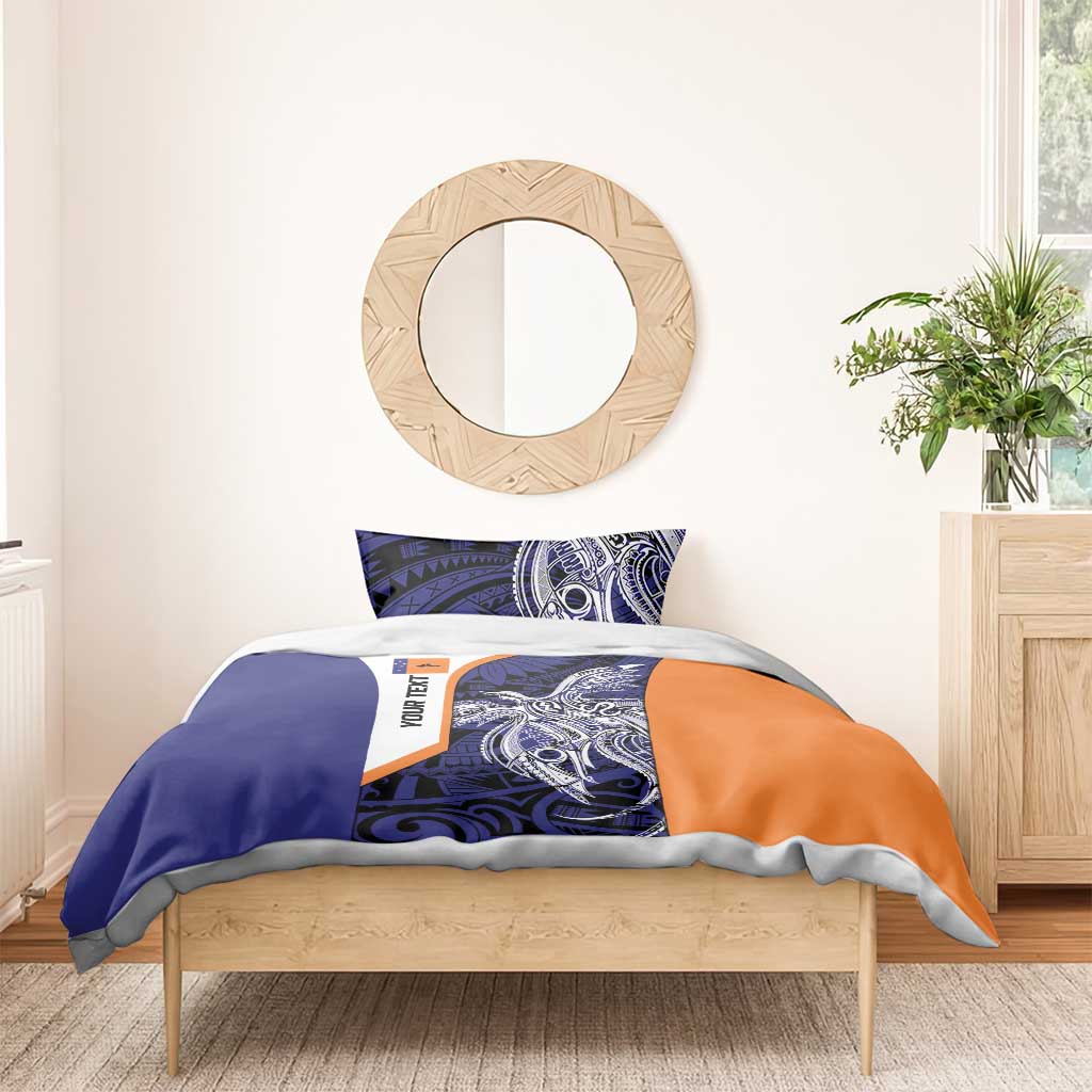 Personalised PNG New Ireland Bedding Set Bird of Paradise Tattoo Flag Motif - Polynesian Pride