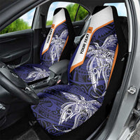 Personalised PNG New Ireland Car Seat Cover Bird of Paradise Tattoo Flag Motif LT9 - Polynesian Pride