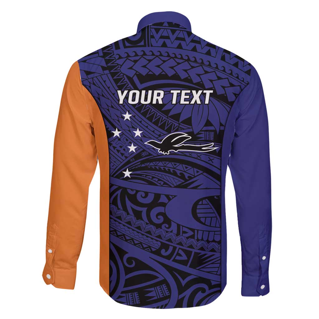 Personalised PNG New Ireland Family Matching Long Sleeve Bodycon Dress and Hawaiian Shirt Bird of Paradise Tattoo Flag Motif LT9 - Polynesian Pride