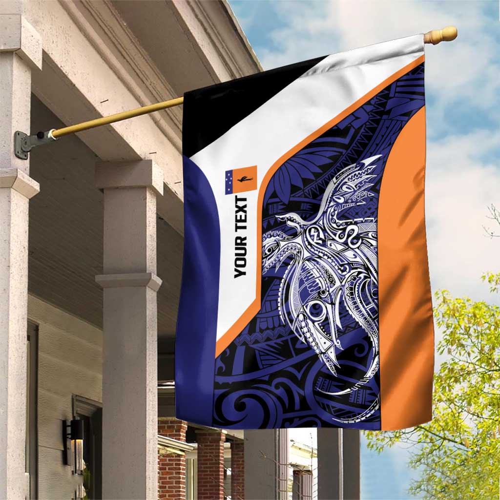 Personalised PNG New Ireland Garden Flag Bird of Paradise Tattoo Flag Motif LT9 House Flag Orange - Polynesian Pride