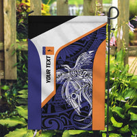 Personalised PNG New Ireland Garden Flag Bird of Paradise Tattoo Flag Motif LT9 Garden Flag Orange - Polynesian Pride