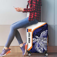 Personalised PNG New Ireland Luggage Cover Bird of Paradise Tattoo Flag Motif LT9 - Polynesian Pride
